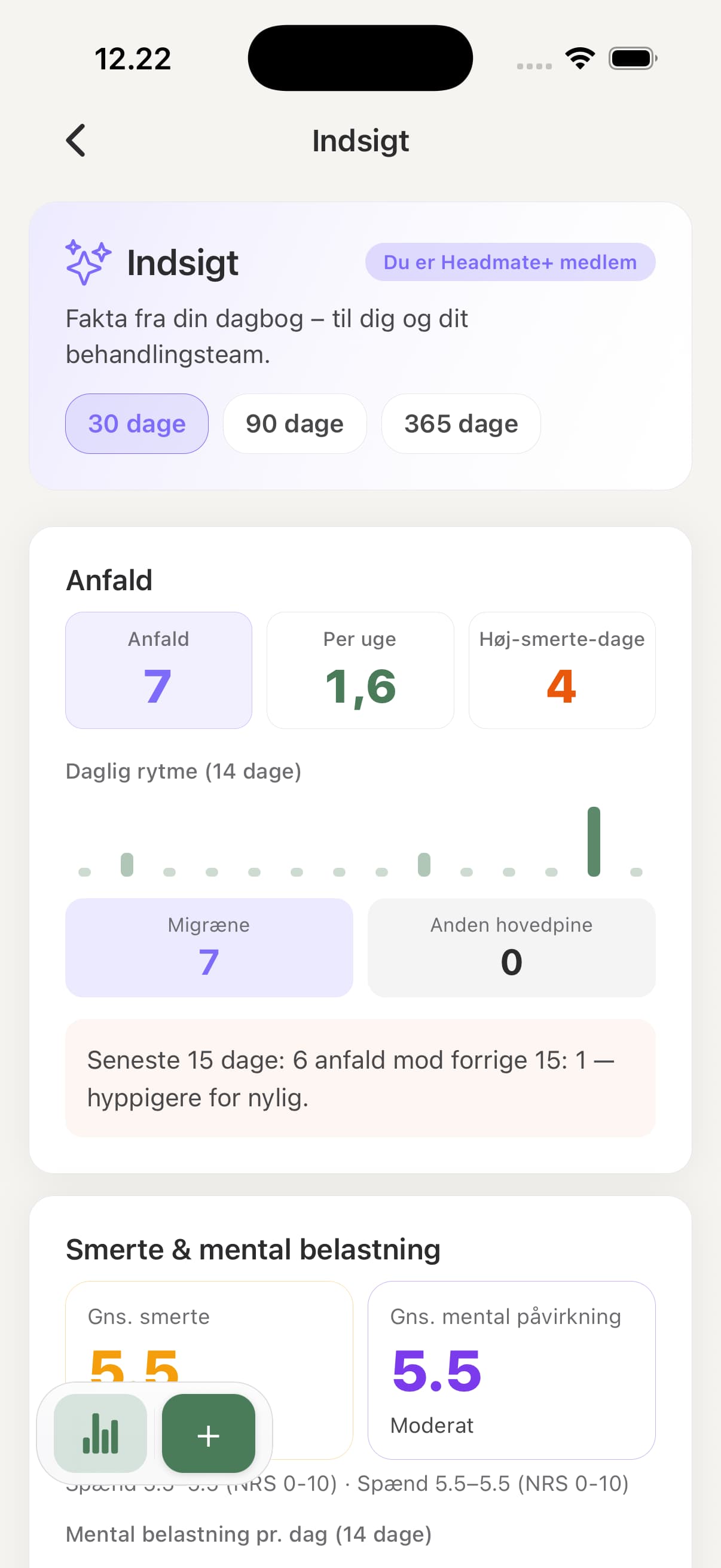 Headmate-app: indsigt og mønstre